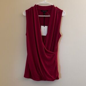 41 HAWTHORN Drape Fuchsia Sleeveless Top